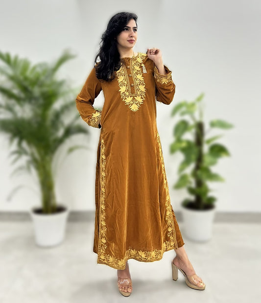 Tilla Embroidered Kurta Set - Mustard